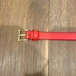 Michael Kors red leather belt